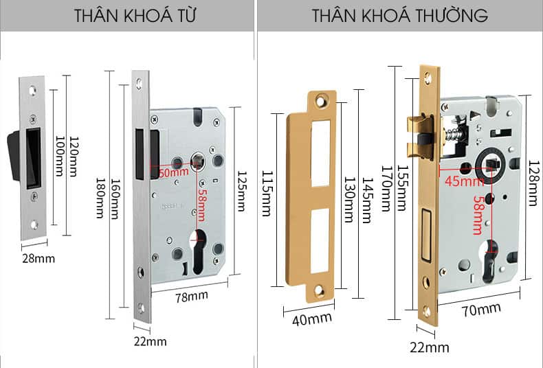 Khoá cửa bằng đồng hiện đại màu đen BR555-106 12