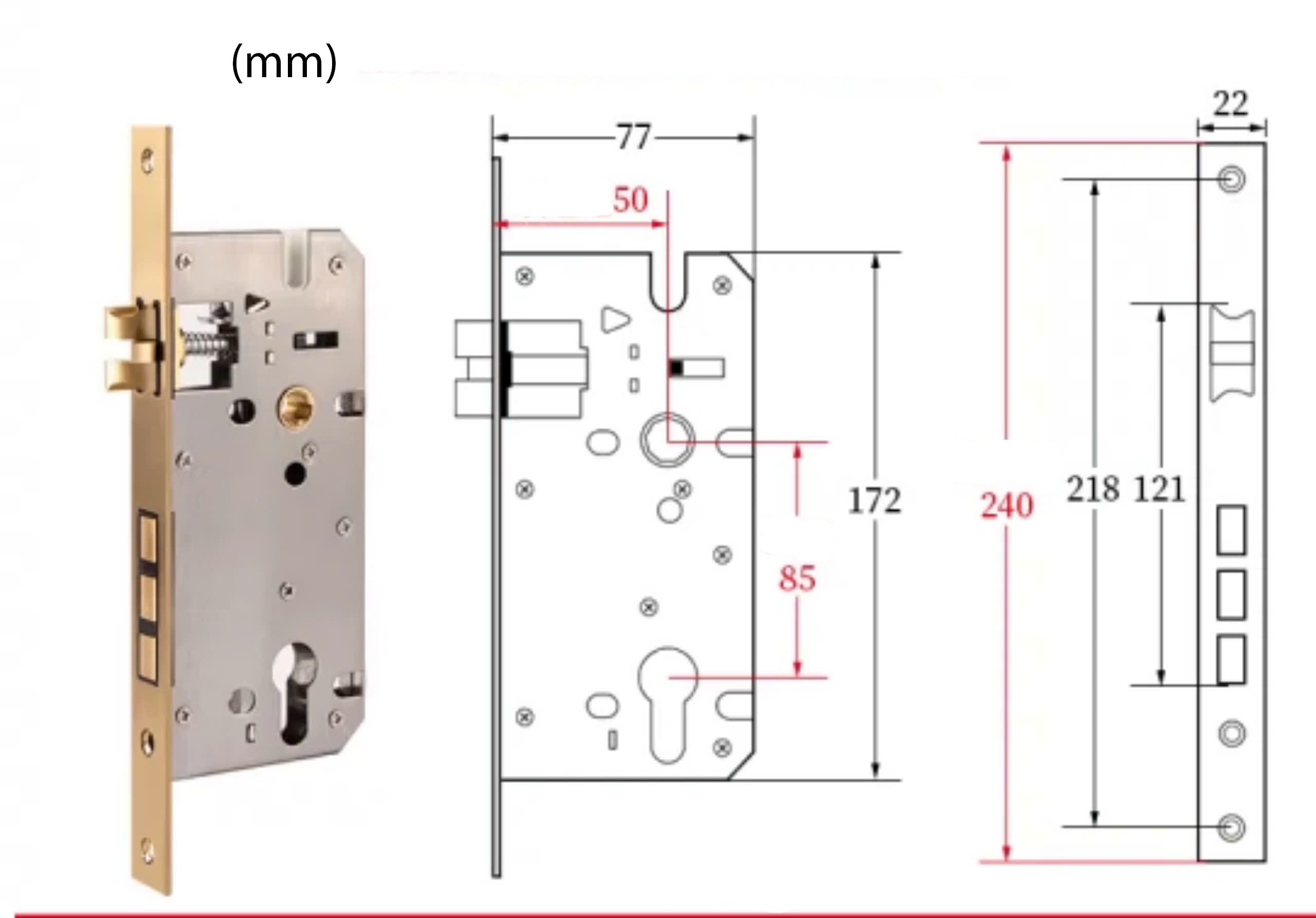 Khoá cửa phòng hiện đại tối giản màu đen BRYX7-128C 16