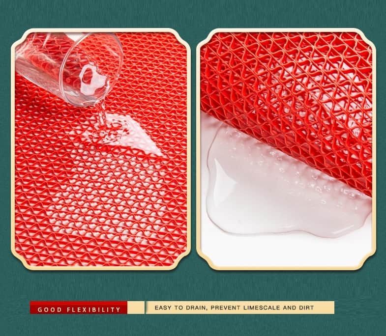 Thảm chống trượt hồ bơi nhựa PVC màu đỏ NZC6551R 3