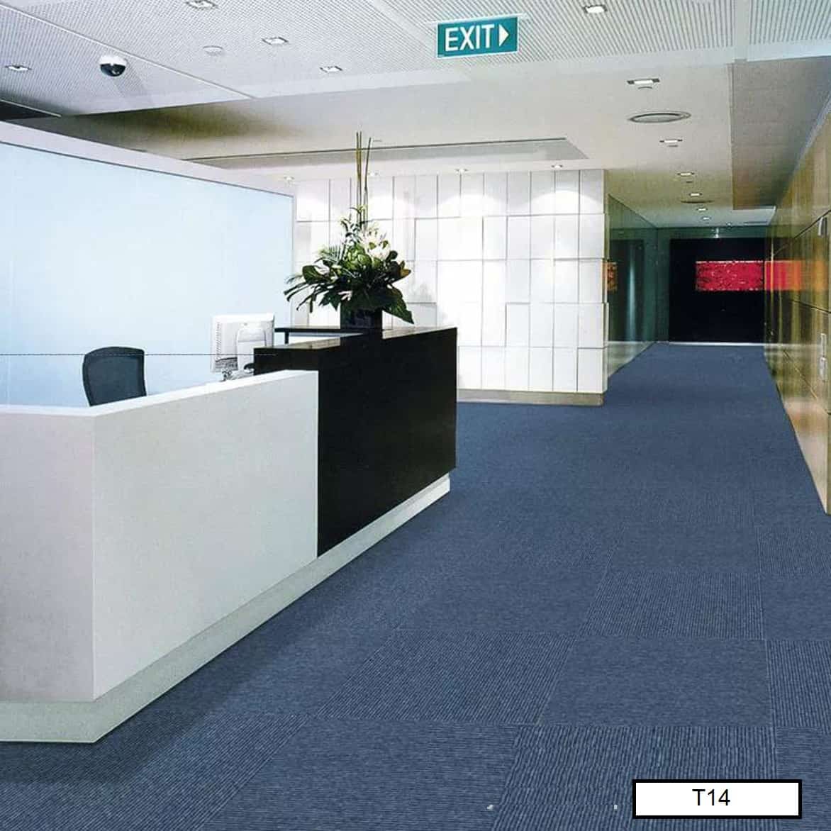 Thảm trải sàn văn phòng cao cấp màu xanh TXC1183B