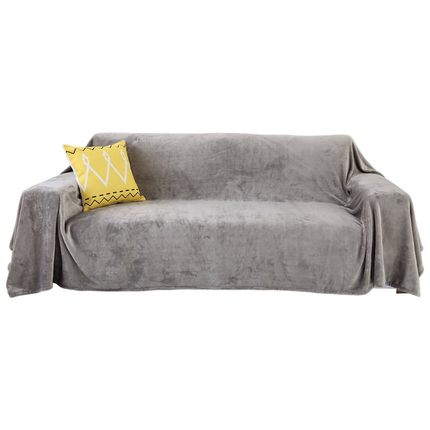 Tấm phủ ghế sofa lông nhung nhân tạo màu trơn YY9210A 4