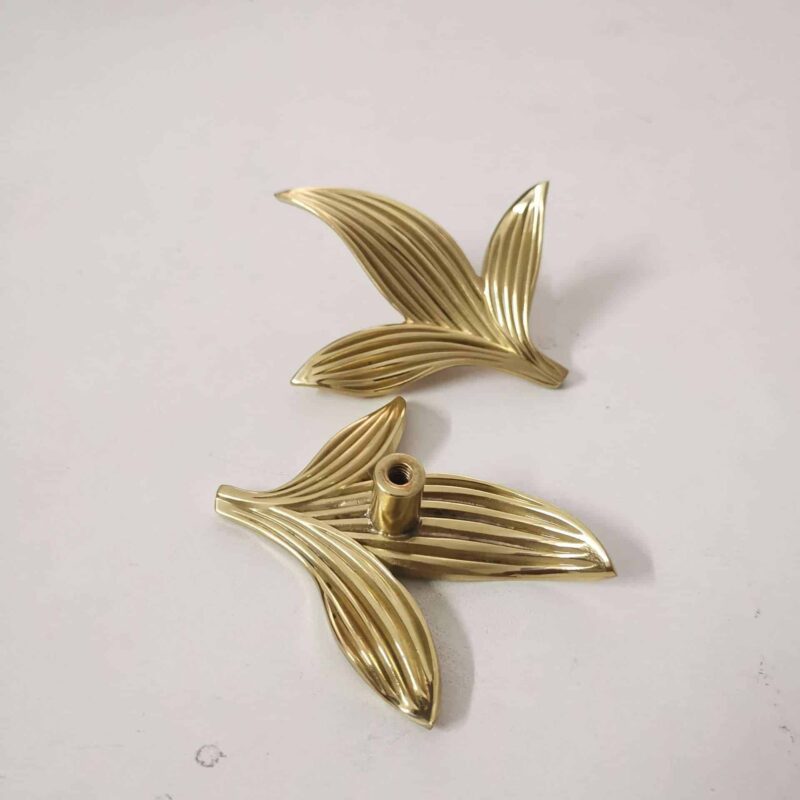 Tay nắm tủ đồng thau lá đại tướng quân SBD6918 6