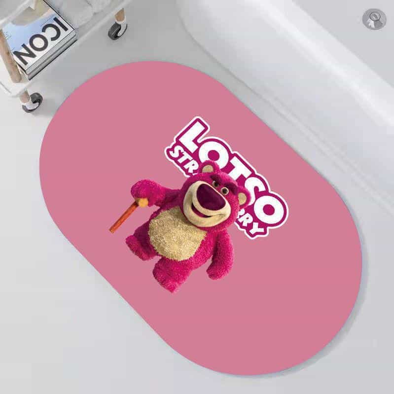 Thảm chống trượt polyester gấu hồng Lotso TBD3670B 21