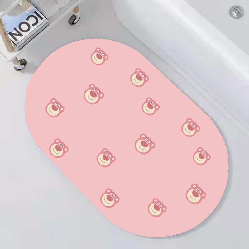 Thảm chống trượt polyester gấu hồng Lotso TBD3670B 7