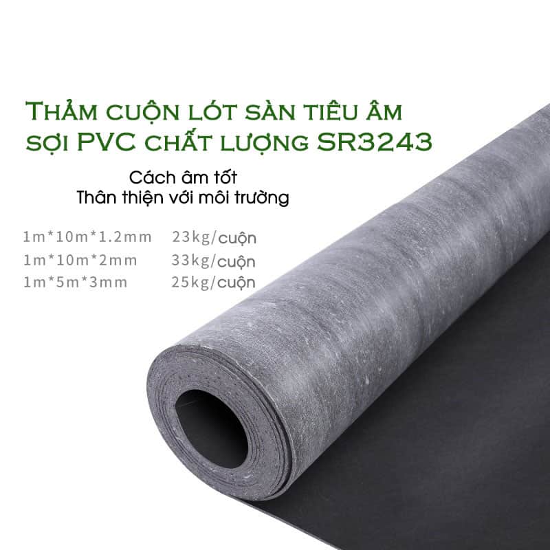 Thảm cuộn lót sàn tiêu âm sợi PVC chất lượng SR3243 3