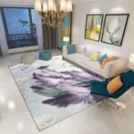 Thảm trải sàn phòng khách họa tiết lông vũ NXS3560