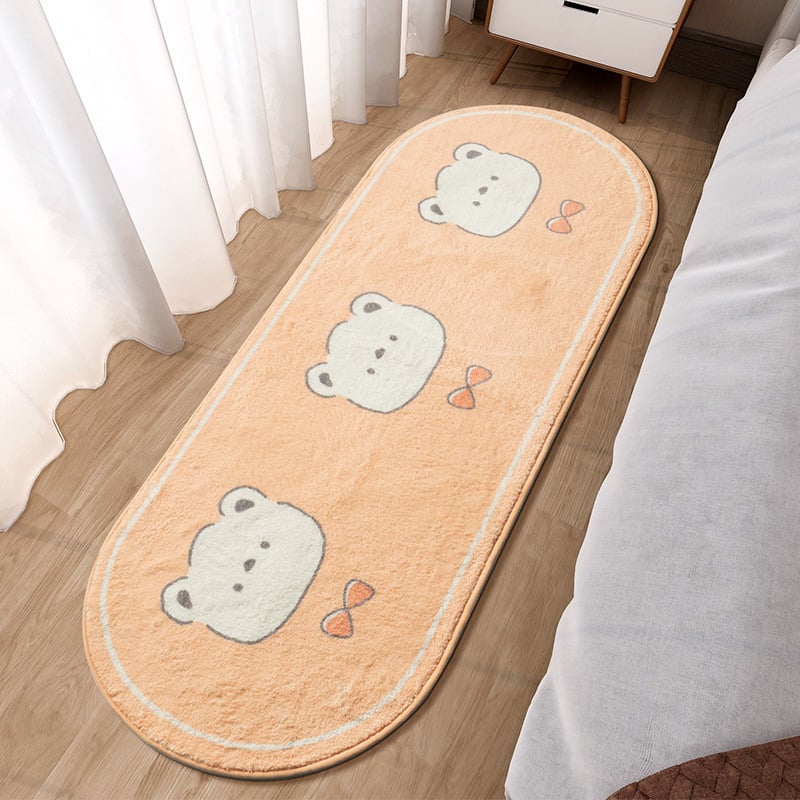 Thảm trải sàn phòng ngủ hình mặt gấu TBD8616