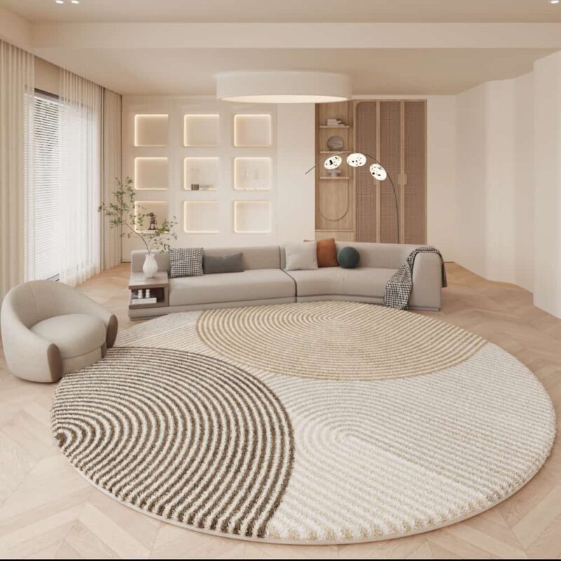 Thảm tròn tối giản hiện đại phong cách Bắc Âu TC0376