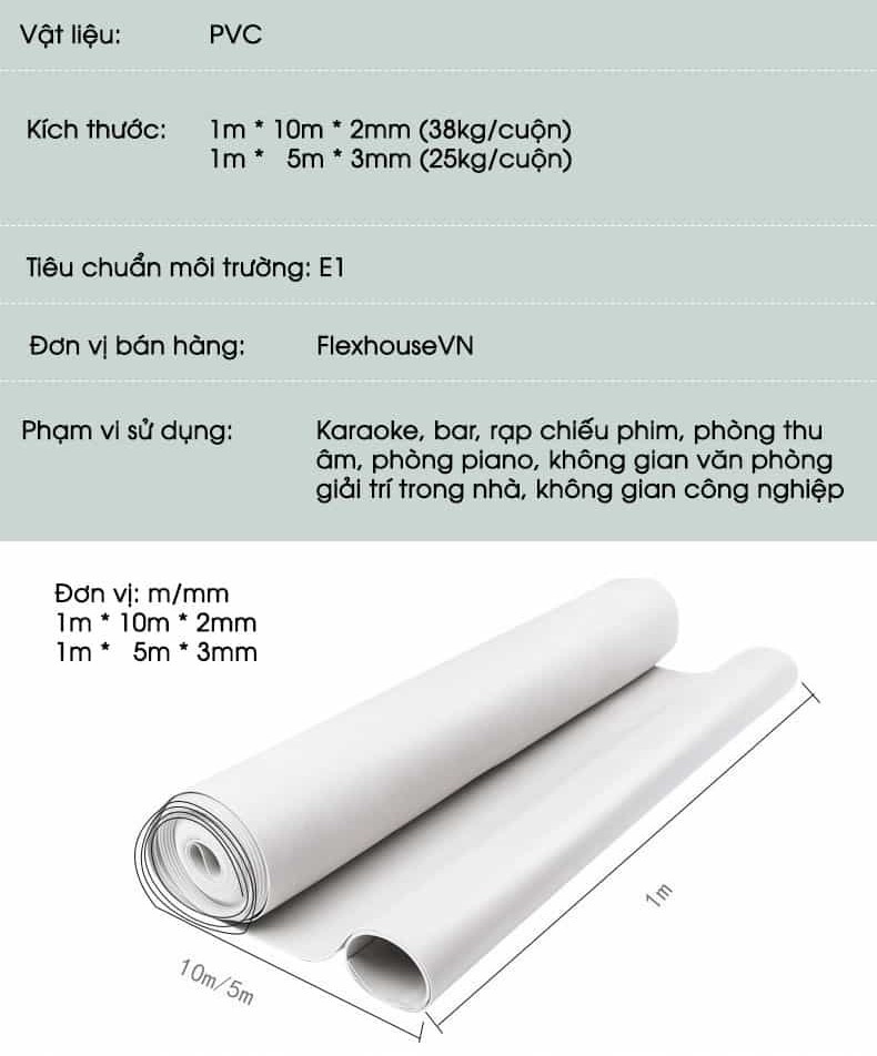 Vật liệu cách âm tường sàn nhựa PVC cao cấp SR0451 10