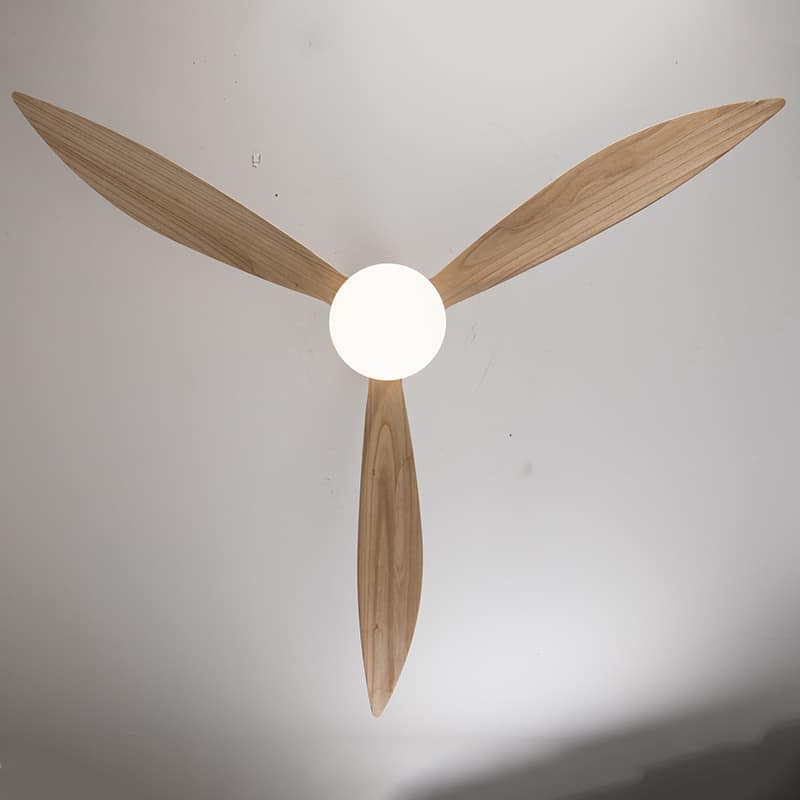 Đèn quạt trần bằng gỗ acrylic hiện đại tối giản LL3Y64 9