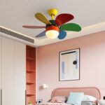 Đèn quạt trần đa sắc màu hiện đại tươi sáng FS86