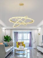 Đèn thả trần tròn bằng đồng đính pha lê cao cấp HL807