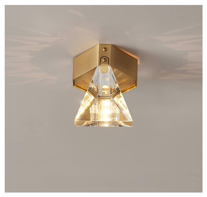 Đèn trần bằng đồng pha lê đa giác sáng tạo ZH3708 10