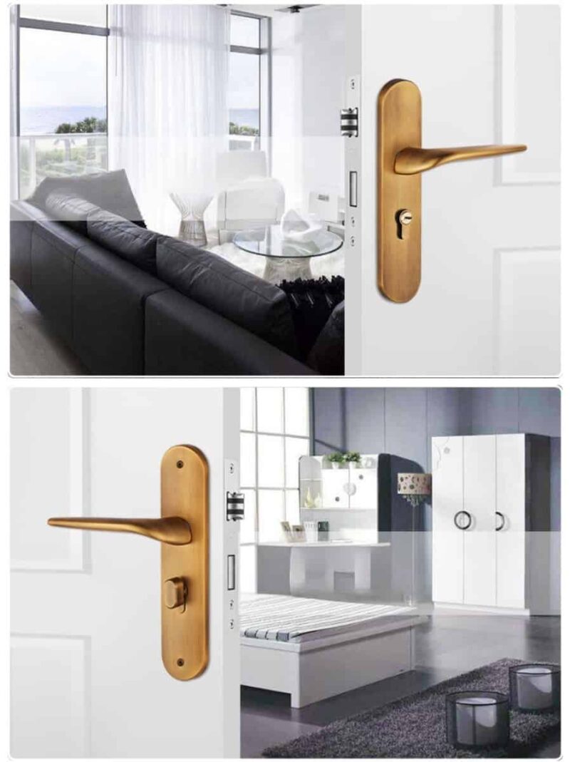 Khóa cửa phòng hợp kim kẽm tân thời ZZT8066 4