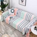 Tấm phủ ghế sofa cotton hình học tươi sáng YY1909