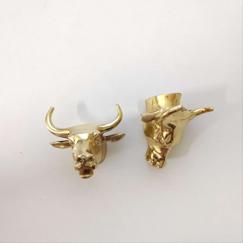 Tay nắm tủ đồng thau biểu tượng đầu bò SBD3837 7