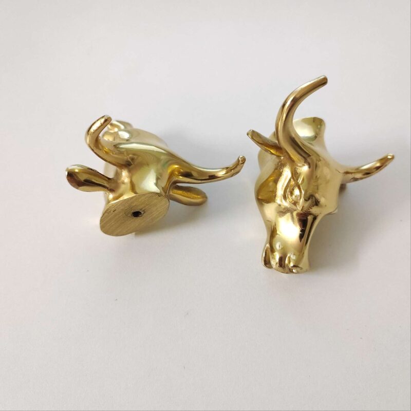 Tay nắm tủ đồng thau biểu tượng đầu bò SBD3837 8
