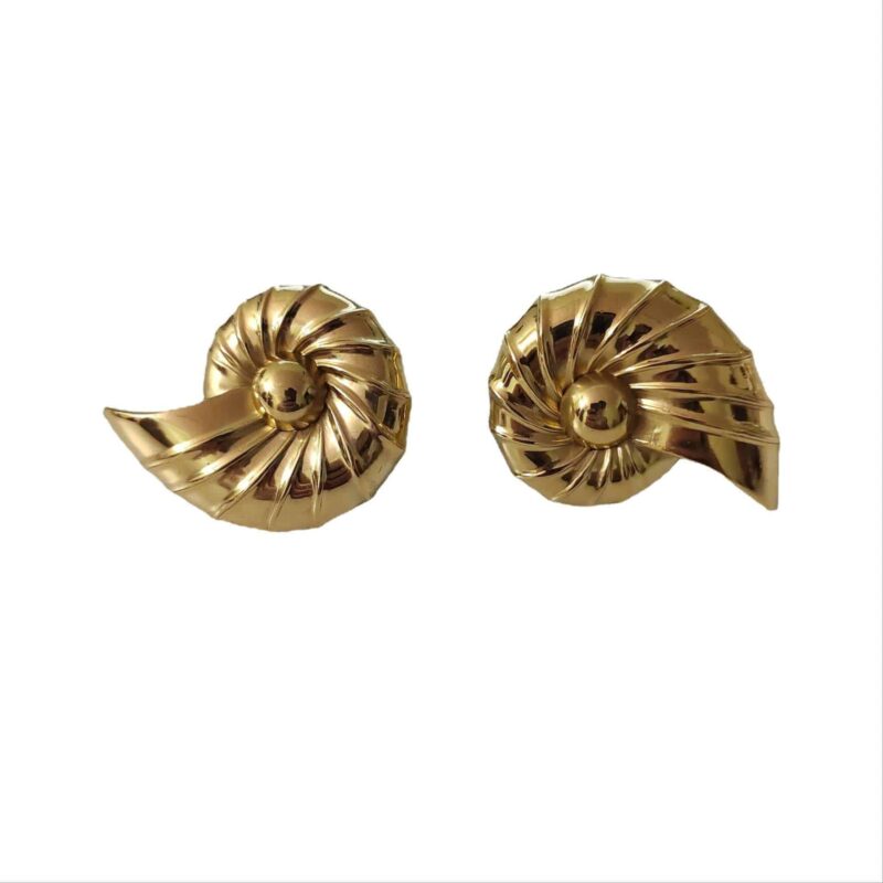 Tay nắm tủ đồng thau vỏ ốc gấp nếp SBD4963 2