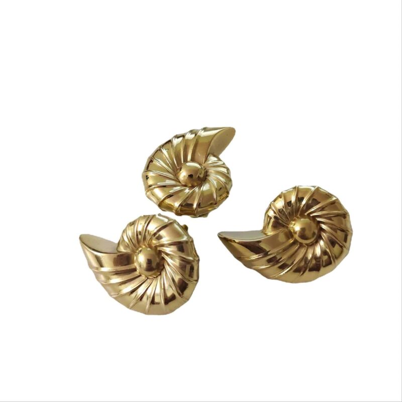 Tay nắm tủ đồng thau vỏ ốc gấp nếp SBD4963 3