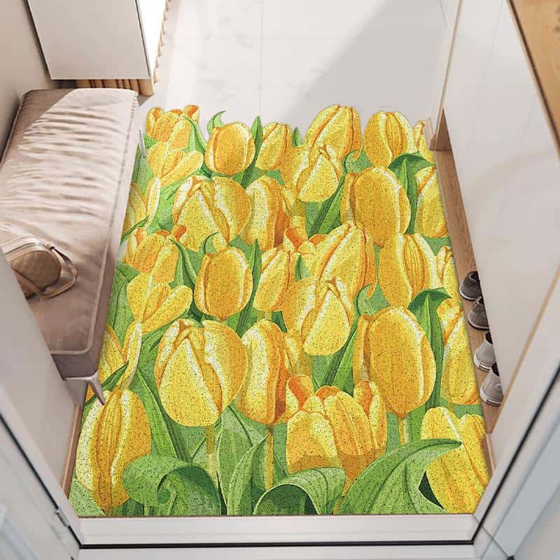 Thảm chống trượt dạng lưới họa tiết hoa Tulip SH1002 6