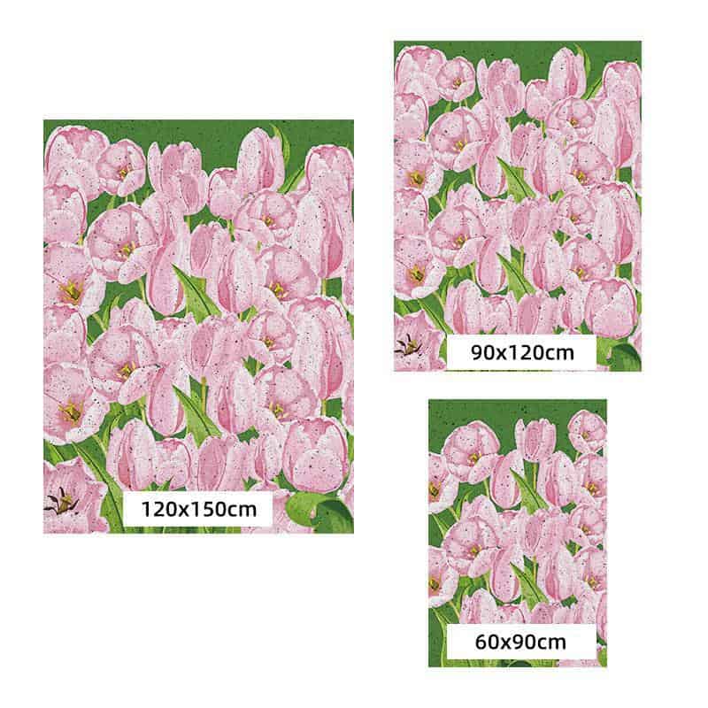 Thảm chống trượt dạng lưới họa tiết hoa Tulip SH1002 8