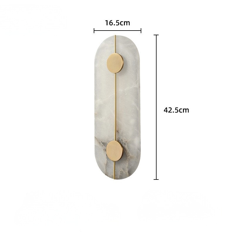 Đèn gắn tường đồng và đá cẩm thạch hiện đại ZH3999 15 Đèn gắn tường đồng và đá cẩm thạch hiện đại XH3999.A