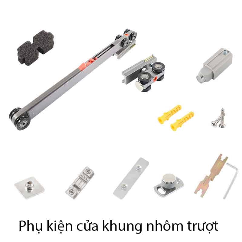 Bộ phụ kiện cửa lùa giảm chấn nhấn mở BTS-5831 13