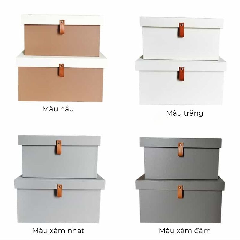 Hộp lưu trữ bằng gỗ trang trí tủ quần áo KK6717 4 Hộp đựng quần áo