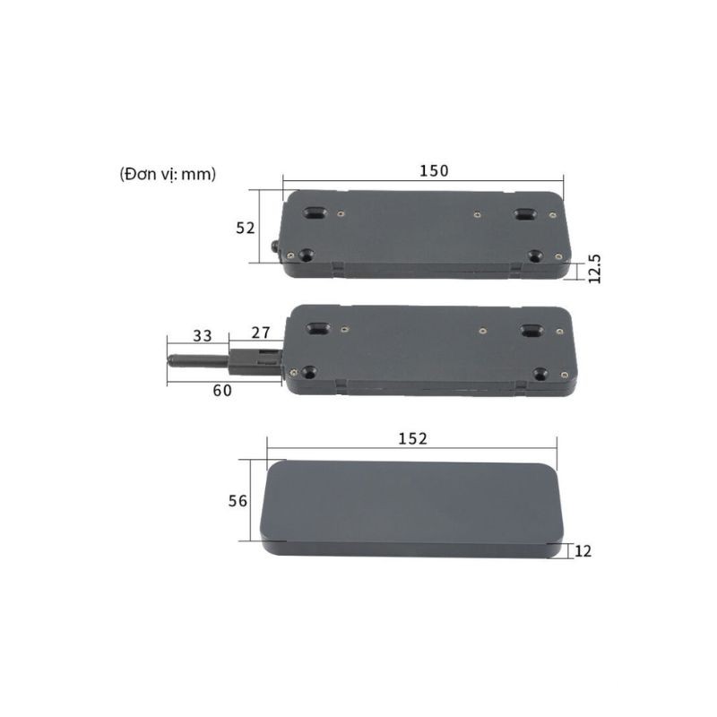 Nút nhấn mở cánh tủ Tip On kèm bản lề BTC-496 (4)