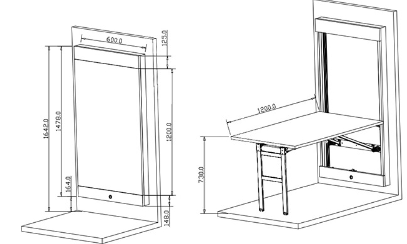 Phụ kiện bàn đa năng gắn tường MX.WM 7
