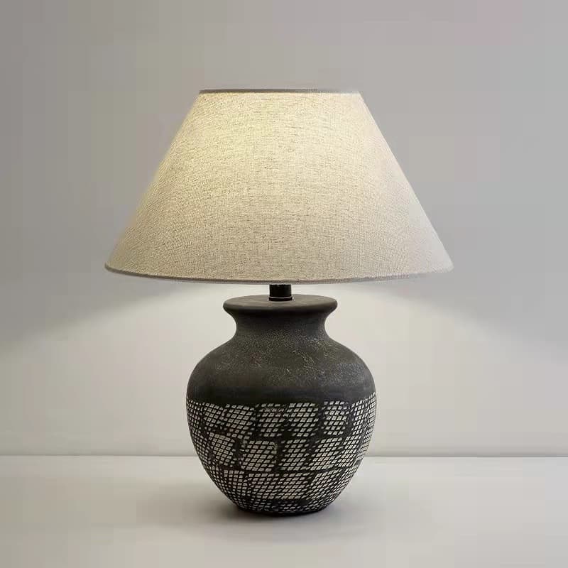 Đèn bàn gốm sứ phòng ngủ phong cách tối giản KLS2056 4