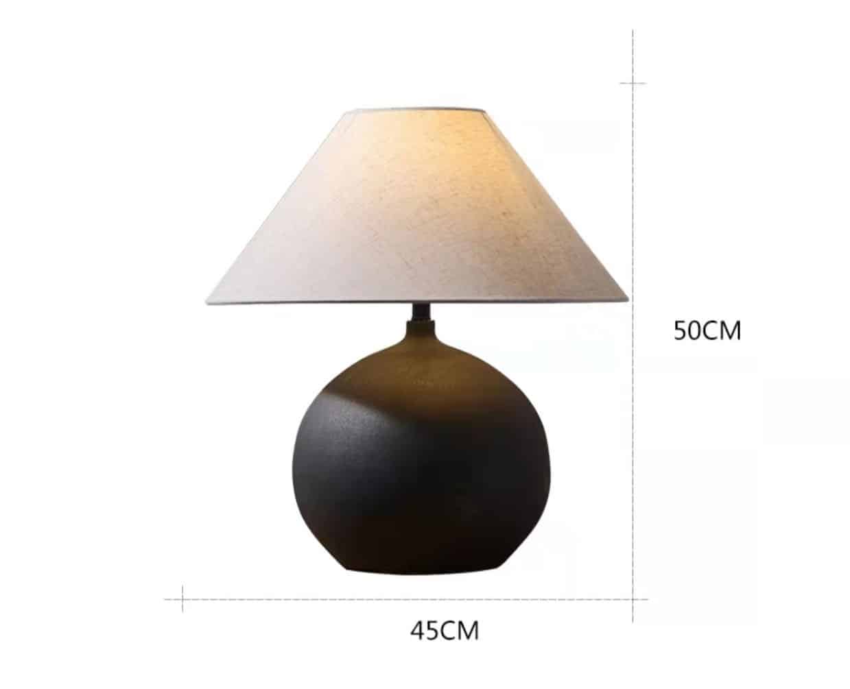 Đèn bàn phòng ngủ bằng gốm màu đen mờ KLS4978 8
