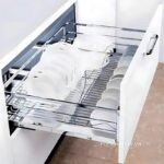 Giá bát đĩa Inox nan vuông cánh kéo GD02E
