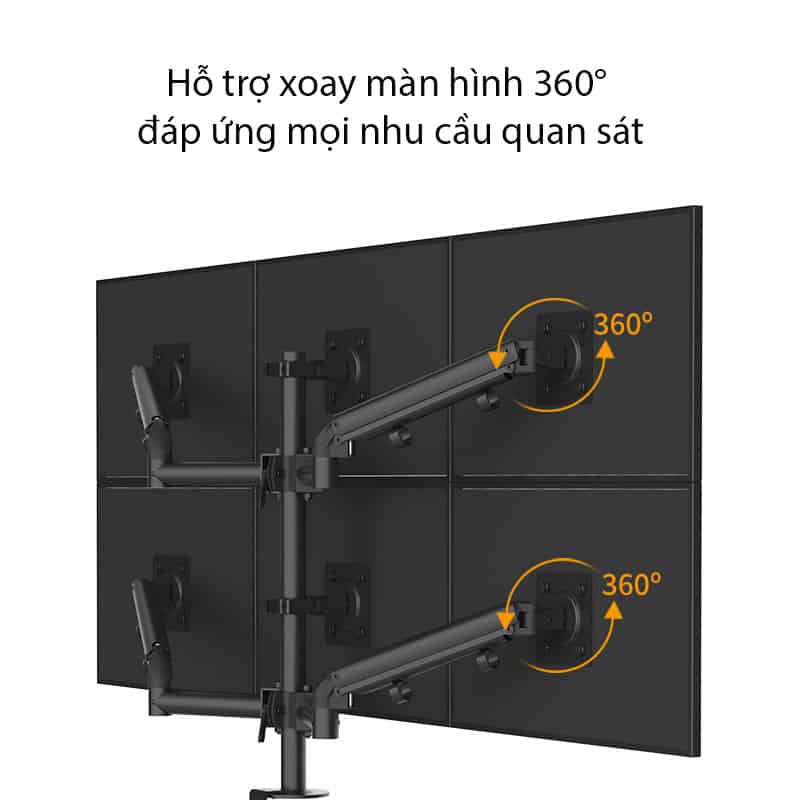 Giá treo 6 màn hình máy tính để bàn BM5004 6
