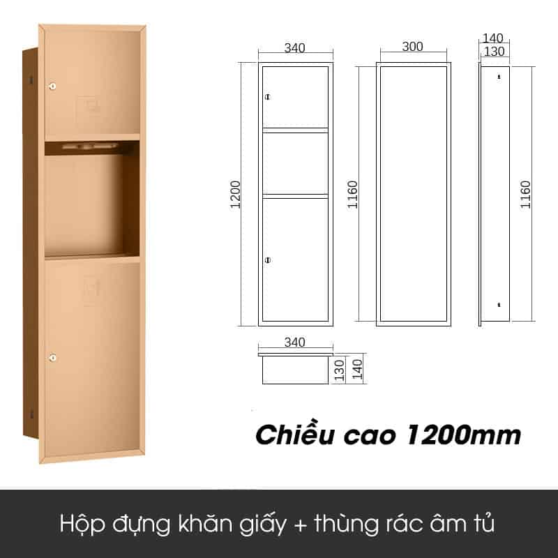 Hộp đựng giấy vệ sinh âm tường đa năng SX5363B 7 Hộp đựng giấy vệ sinh âm tường đa năng SX5363B (5)