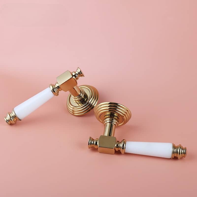 Khóa cửa cao cấp bằng đồng và đá cẩm thạch KDC5170 5