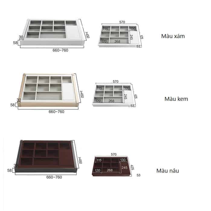 Ngăn kéo tủ đựng phụ kiện trang sức HL5949B 6