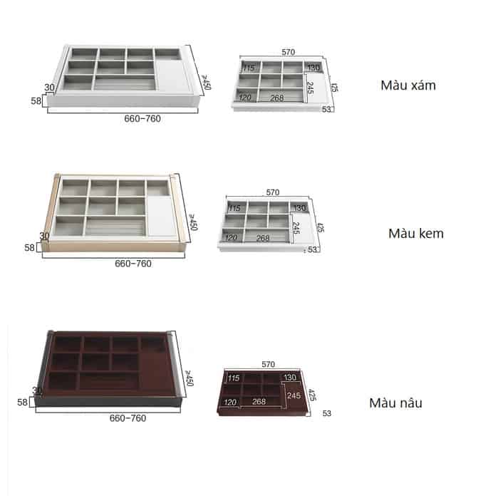 Ngăn kéo tủ đựng phụ kiện trang sức HL5949B 8