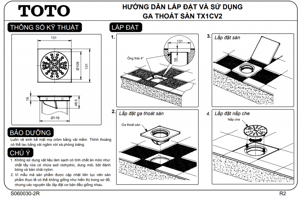 cách lắp phễu thoát sàn