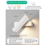 Kích thước Đèn gắn tường thép không gỉ xoay 350 độ hiện đại BD3001
