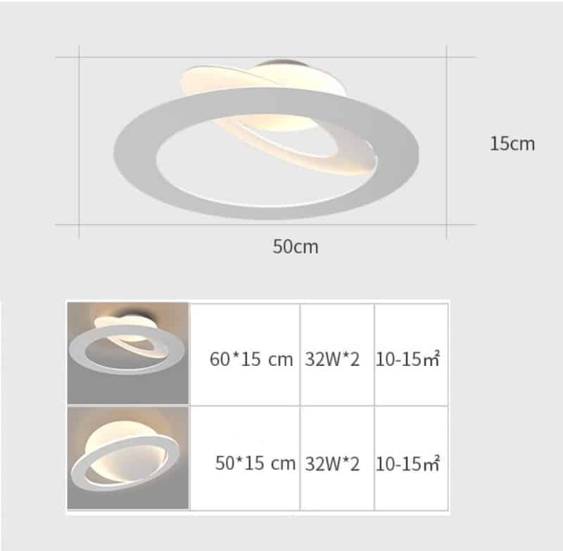 Đèn ốp trần hình vòng tròn sáng tạo DG102 8