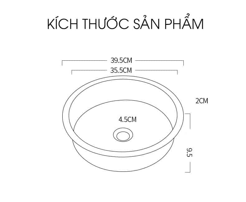 Bồn lavabo inox âm bàn cho phòng tắm SX5183 9