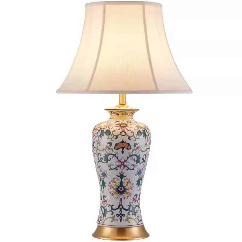 Đèn bàn bằng gốm sang trọng kiểu Mỹ KL7853 6