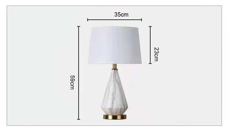 Đèn bàn gốm sứ vân đá cẩm thạch hiện đại KL0213 6