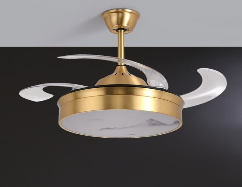 Đèn quạt trần giấu cánh hoa văn dãy núi hiện đại FS4010 12