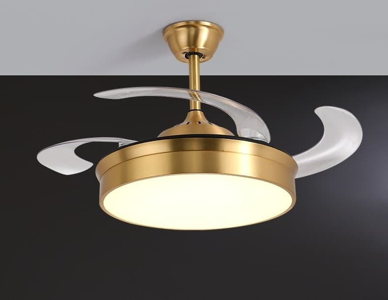 Đèn quạt trần giấu cánh hoa văn dãy núi hiện đại FS4010 19