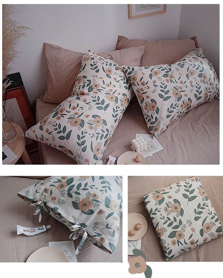 Bộ ga trải giường họa tiết hoa mùa thu MM0159 6