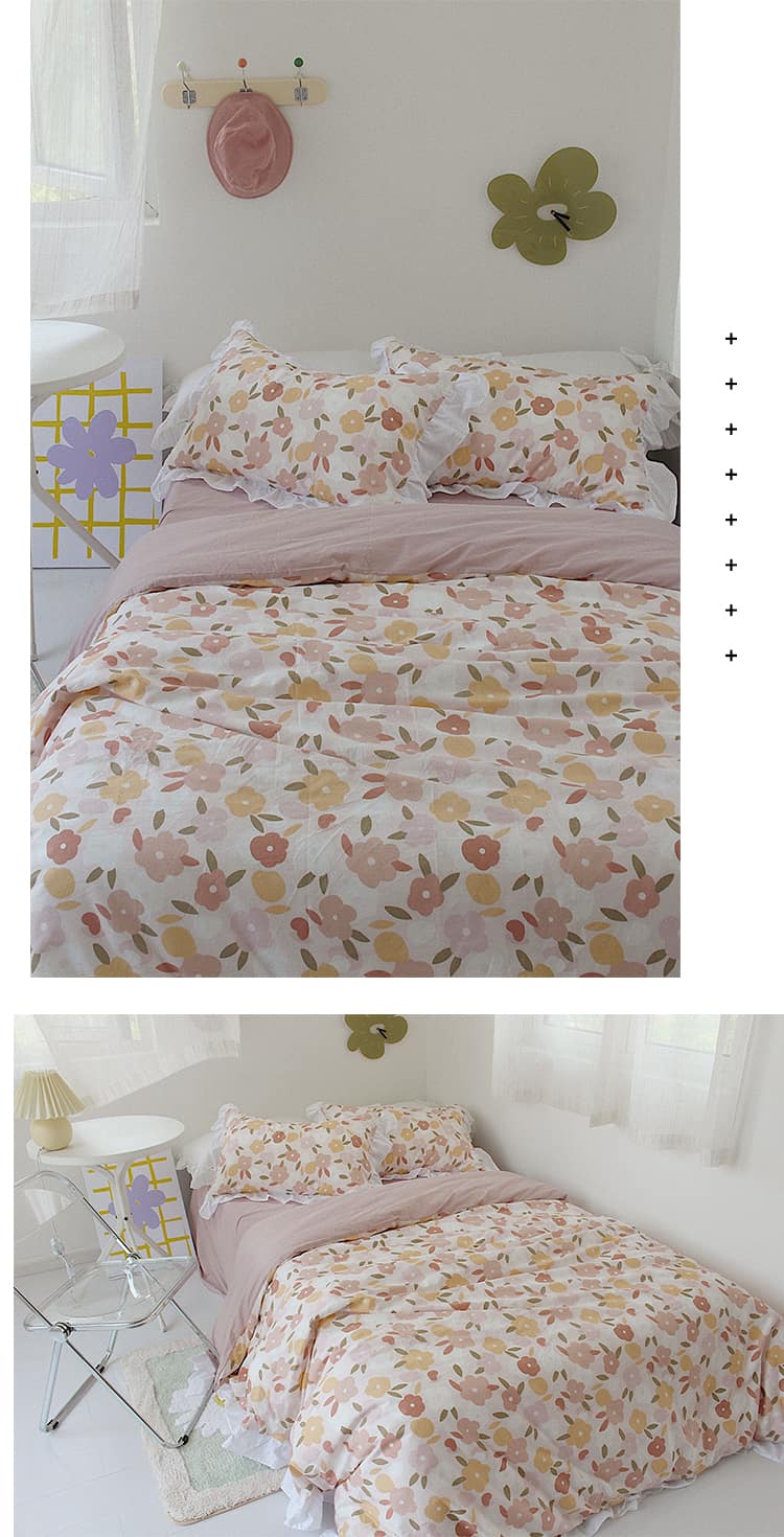 Bộ chăn ga gối cotton hoa xuân nhẹ nhàng MM6724A 8