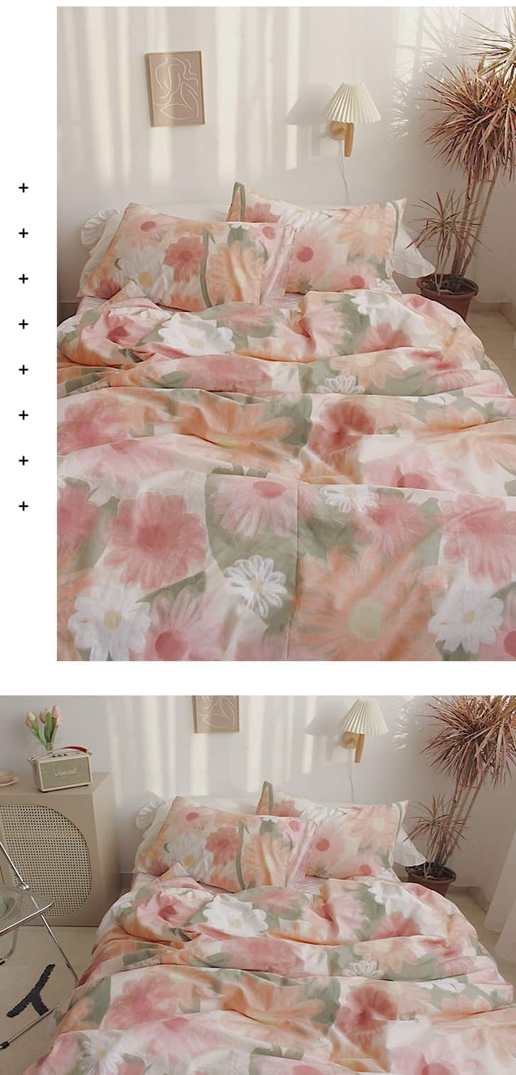 Bộ chăn ga gối họa tiết hoa Pháp nhẹ nhàng MM2946 8