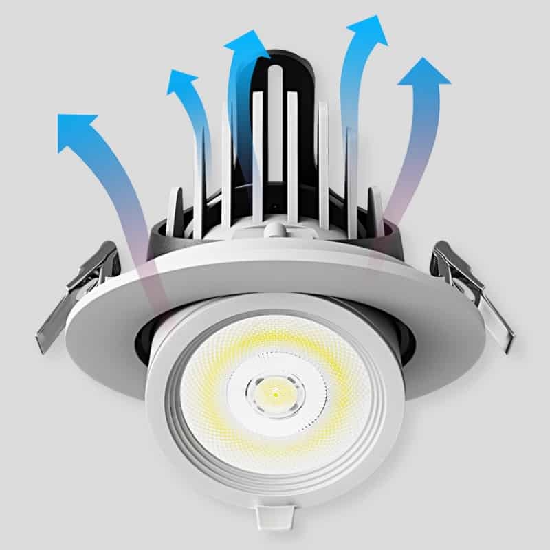 Đèn LED COB âm trần điều chỉnh xoay tiện lợi FD9424 8